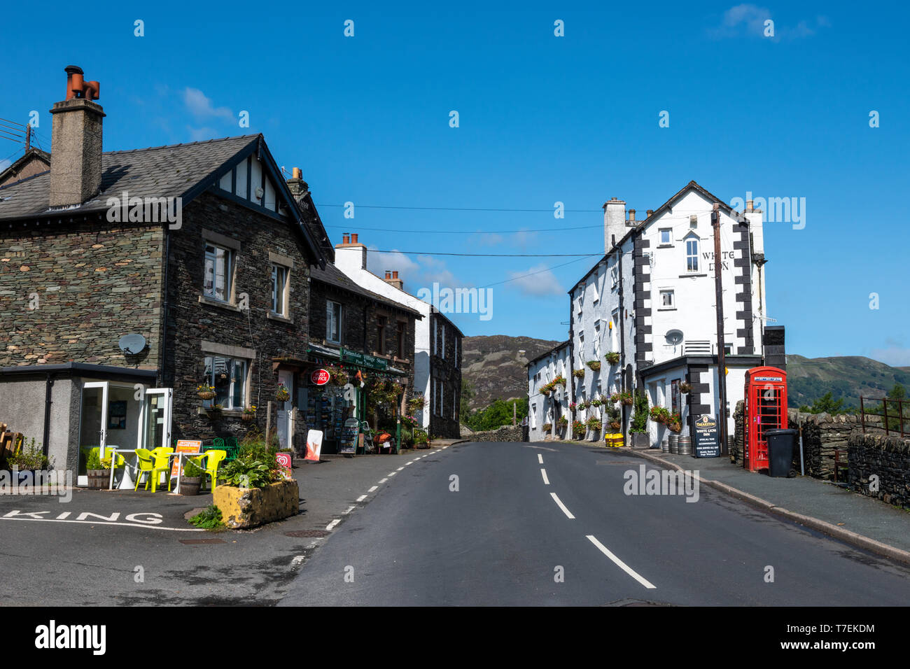 Patterdale Village nel Lake District National Park, Cumbria, Inghilterra, Regno Unito Foto Stock