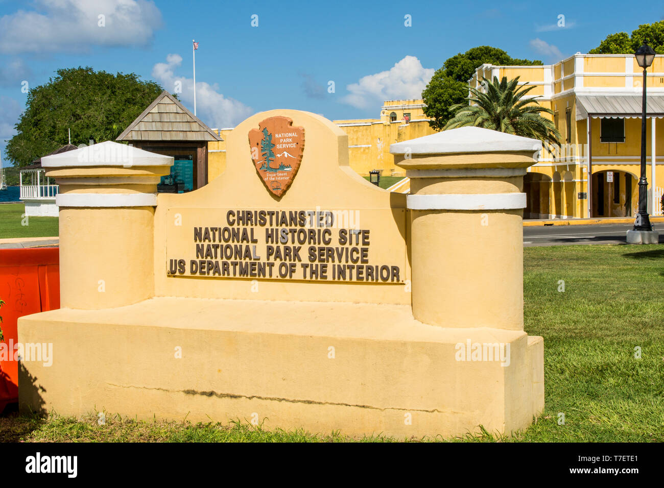 Christiansted National Historic Site, Christiansted, St. Croix, Isole Vergini americane. Foto Stock