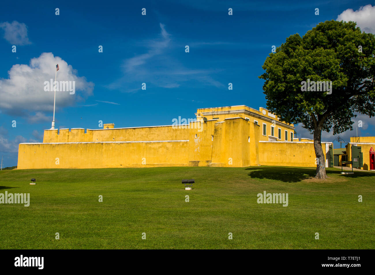 Fort Christiansvaern, Christiansted National Historic Site, Christiansted, St. Croix, Isole Vergini americane. Foto Stock