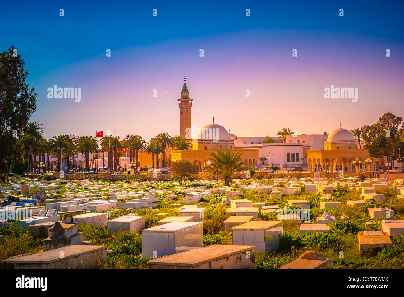 Mausoleo di Habib Bourgiba, il primo Presidente della Repubblica tunisina. Monastir Foto Stock