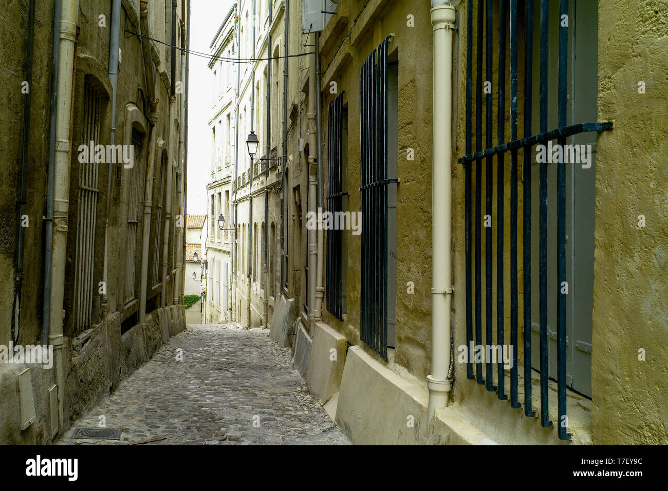 Vecchio distretto street view, Montpellier, Aude, Francia Foto Stock