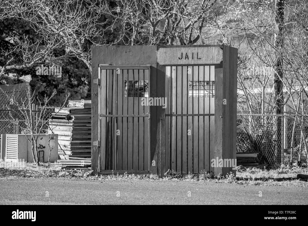 Ex carcere nel villaggio di Beatty - BEATTY, Stati Uniti d'America - 29 Marzo 2019 Foto Stock