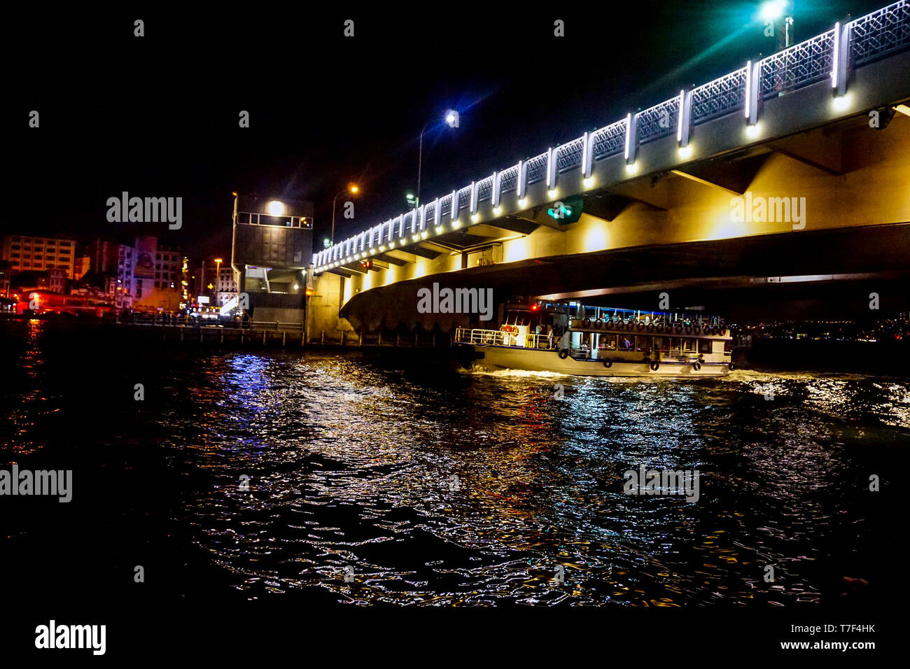 Istanbul Halic ponte Galata Golden Horn Foto Stock