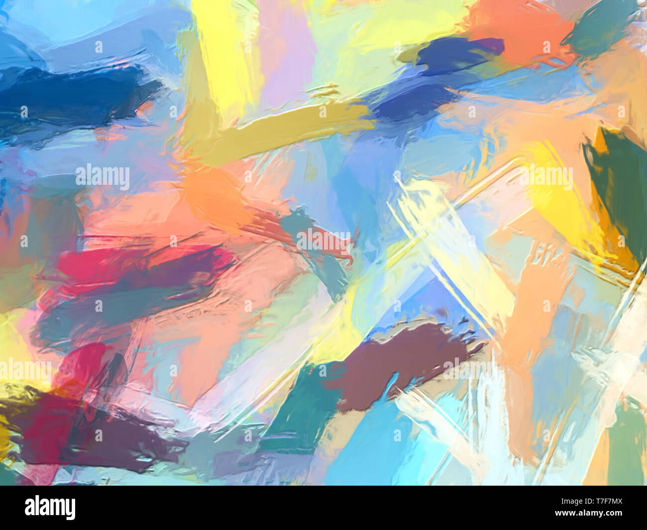 Impressionismo astratto stile di pittura di olio dello sfondo. Home decor wall art stampa. Stock. Disegno artistico per banner creativi, cancelleria, poster o i Foto Stock