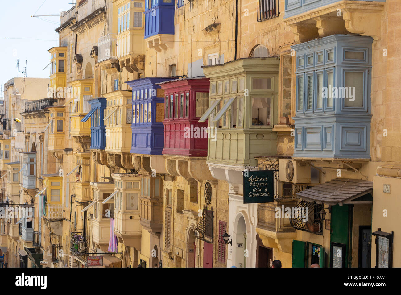 Malta, Malta, La Valletta, Repubblica Street Foto Stock