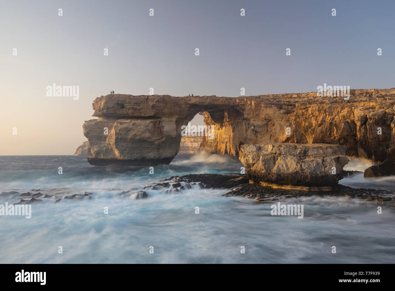 Malta, Gozo, Dwejra Azure Window Arch Rock Foto Stock
