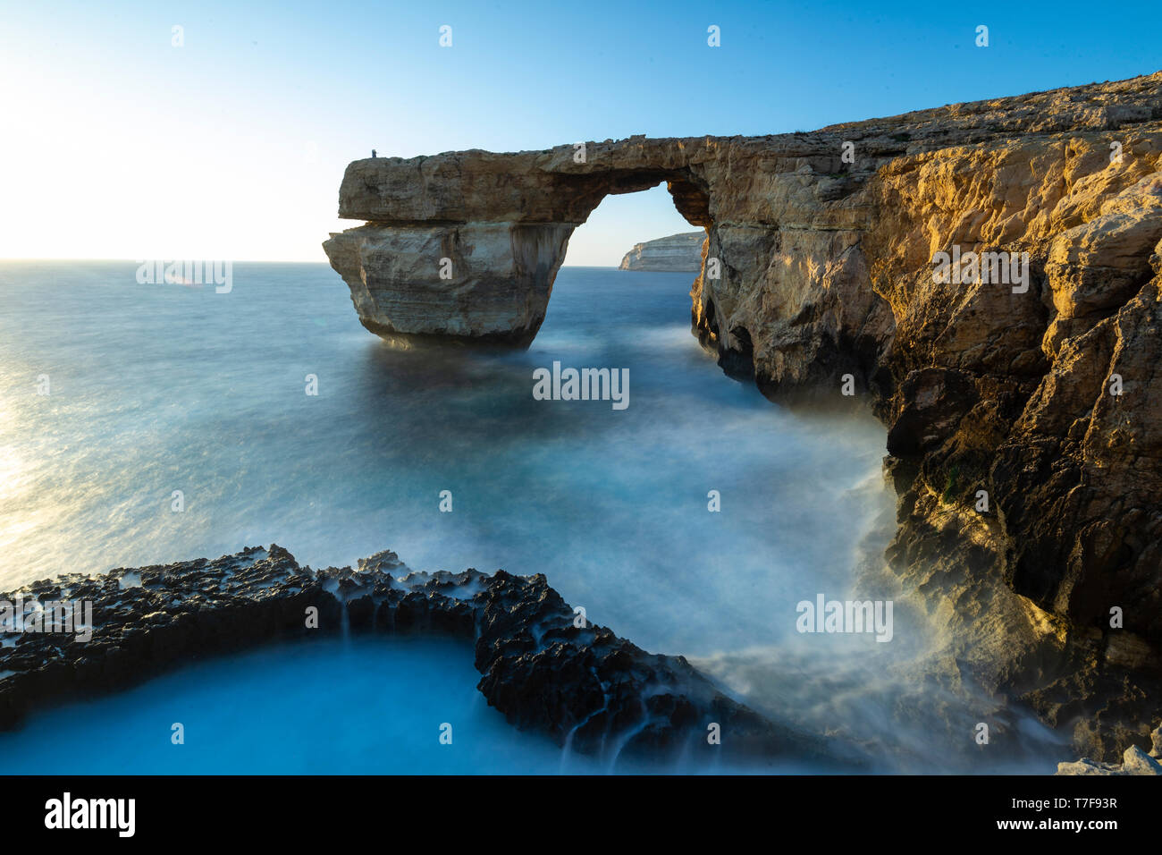 Malta, Gozo, Dwejra Azure Window Arch Rock Foto Stock