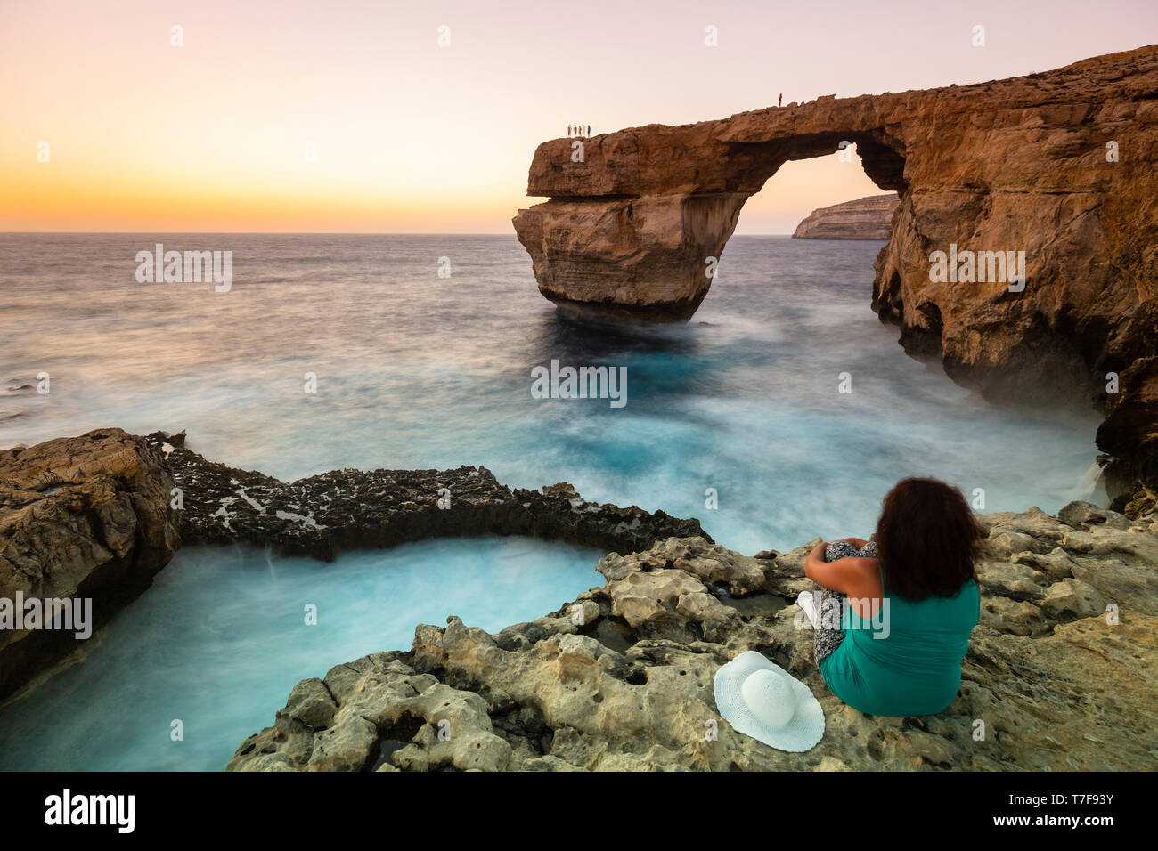 Malta, Gozo, Dwejra Azure Window Arch Rock (MR) Foto Stock