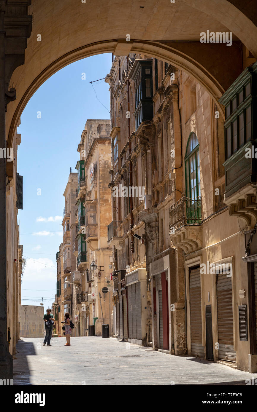 Malta, Malta, La Valletta, la Città Vecchia Foto Stock
