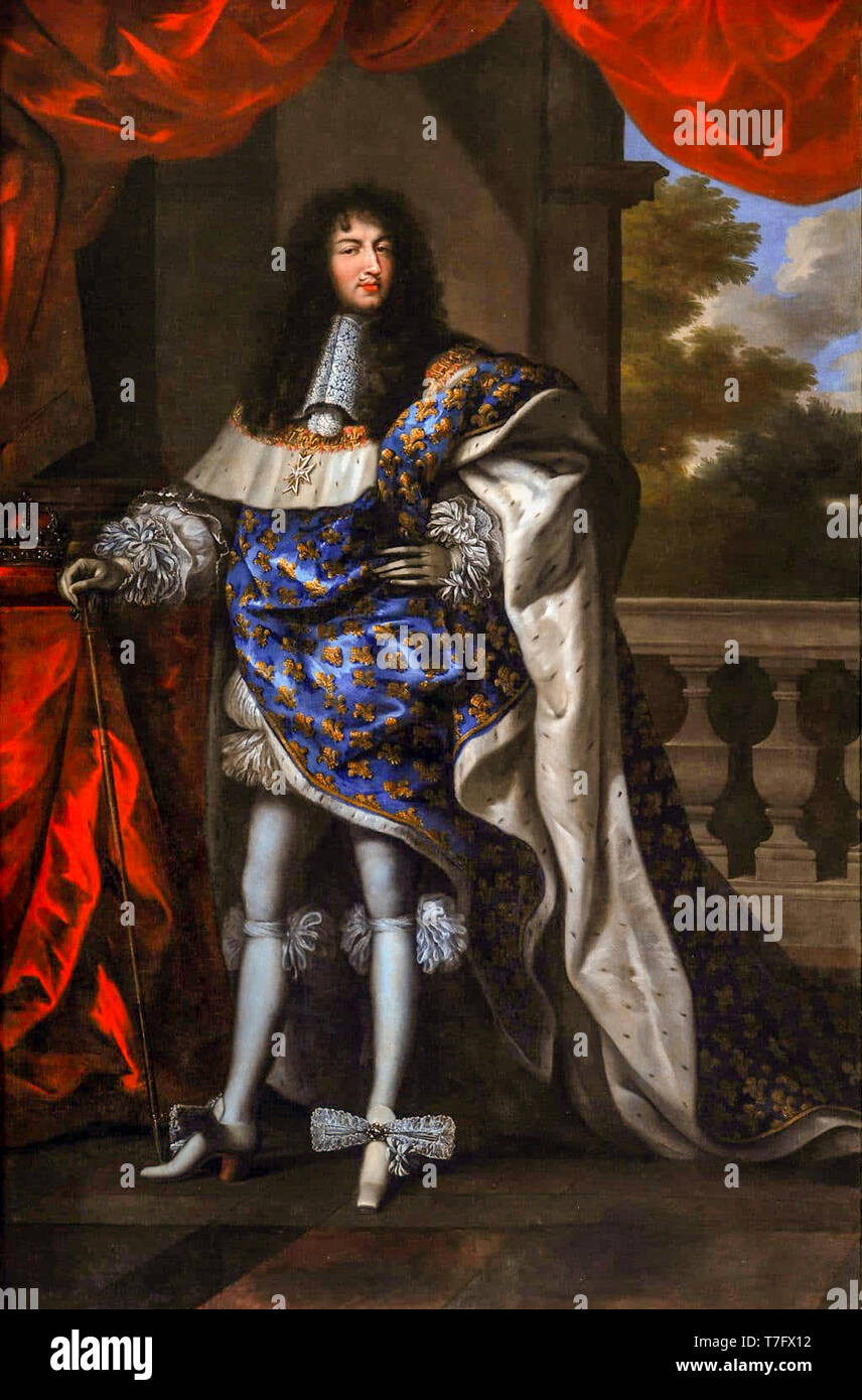 Luigi XIV, re di Francia in Coronation accappatoi, Jean Nocret, 1668 Foto Stock