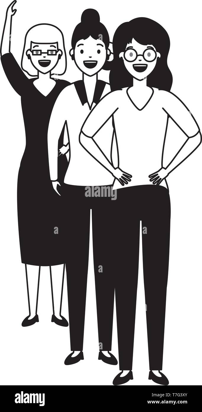 La diversità del gruppo delle donne Illustrazione Vettoriale