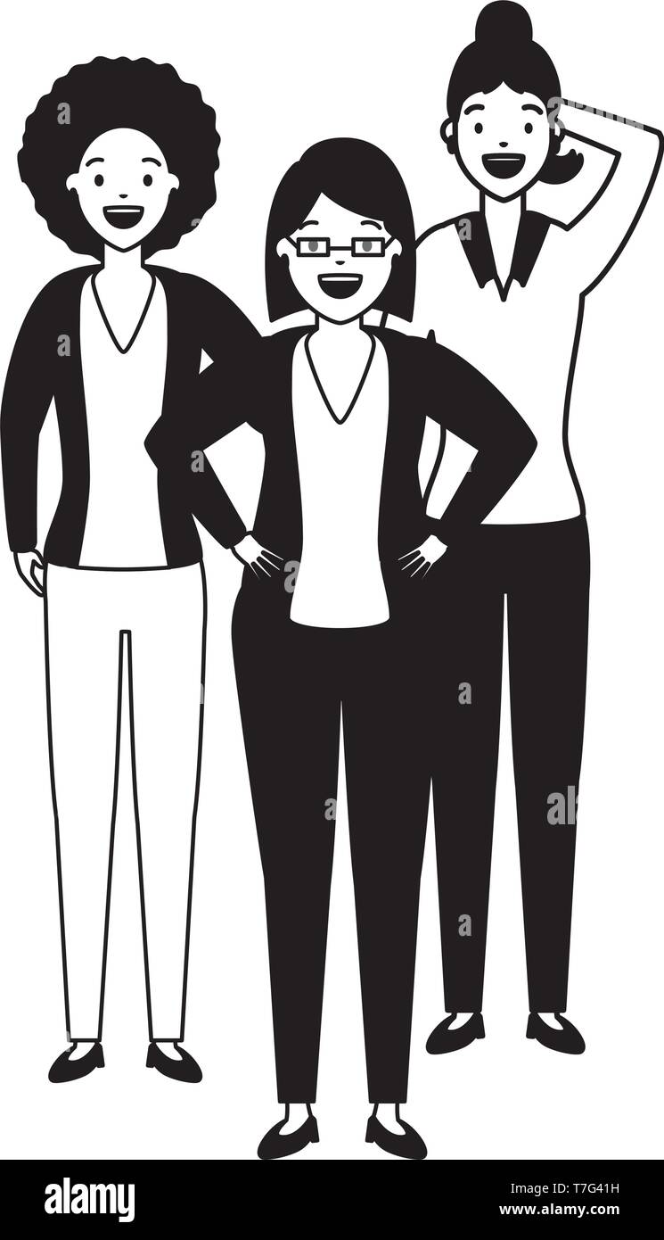 La diversità del gruppo delle donne Illustrazione Vettoriale