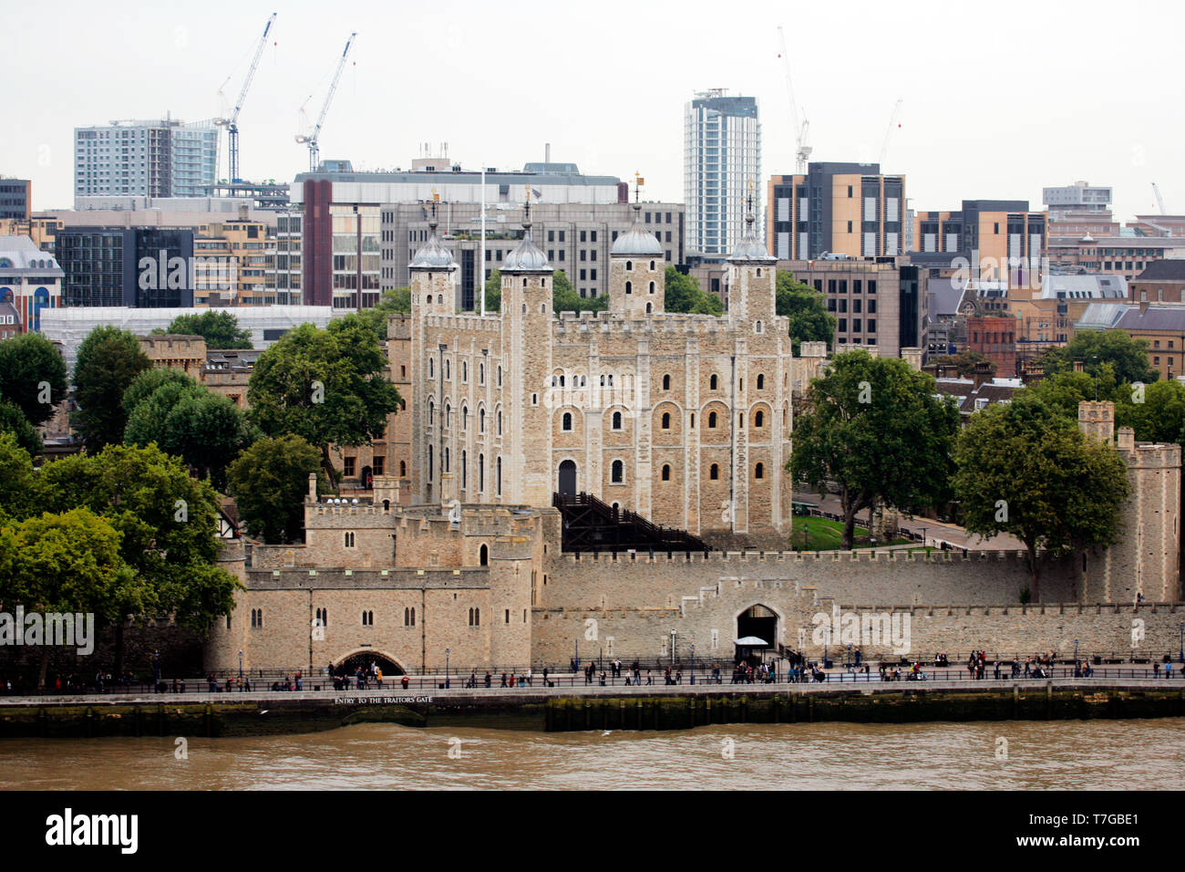 Torre di Londra, Bird Eye View, visto dal Municipio. Foto Stock