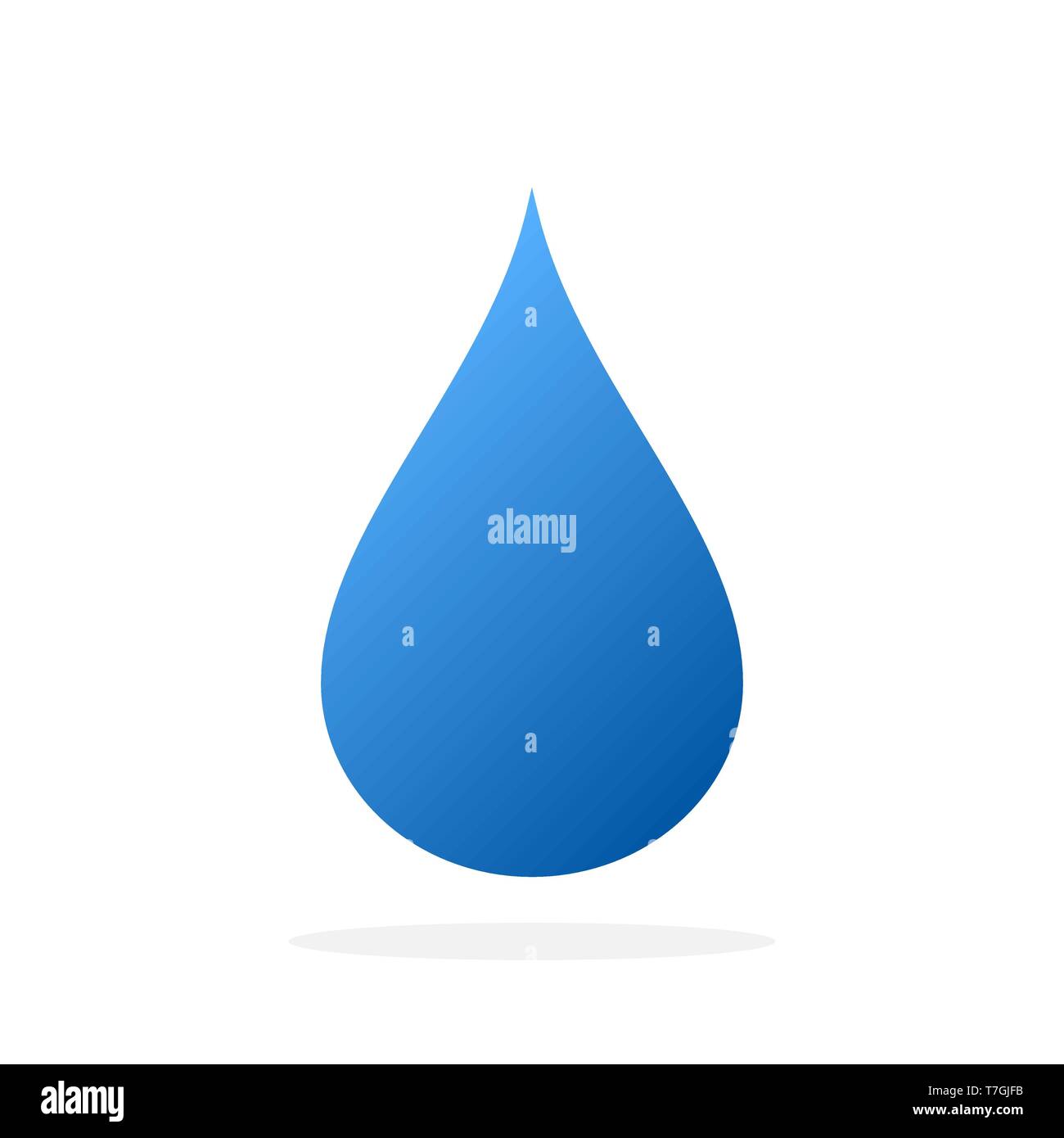 Blue Water drop icona. Illustrazione Vettoriale. Acqua goccia isolato Illustrazione Vettoriale