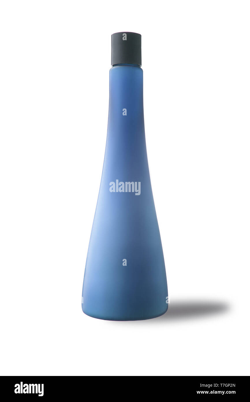 Bottiglia per la cura di cosmetici per il corpo o il bagno pulito per la pubblicità, isolato su sfondo bianco. Foto Stock