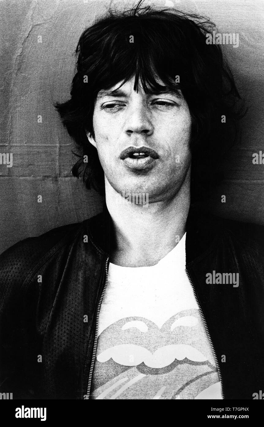 Londra, Gran Bretagna - 1977, (foto Gijsbert Hanekroot) *** Caption locale *** Mick Jagger, rolling stones Foto Stock