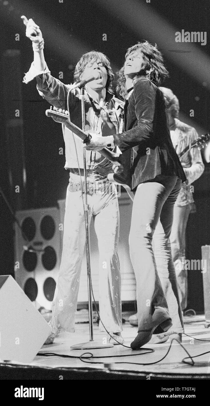 Rolling Stones, Rotterdam Rotterdam, Paesi Bassi - 1976 (foto Gijsbert Hanekroot) Foto Stock