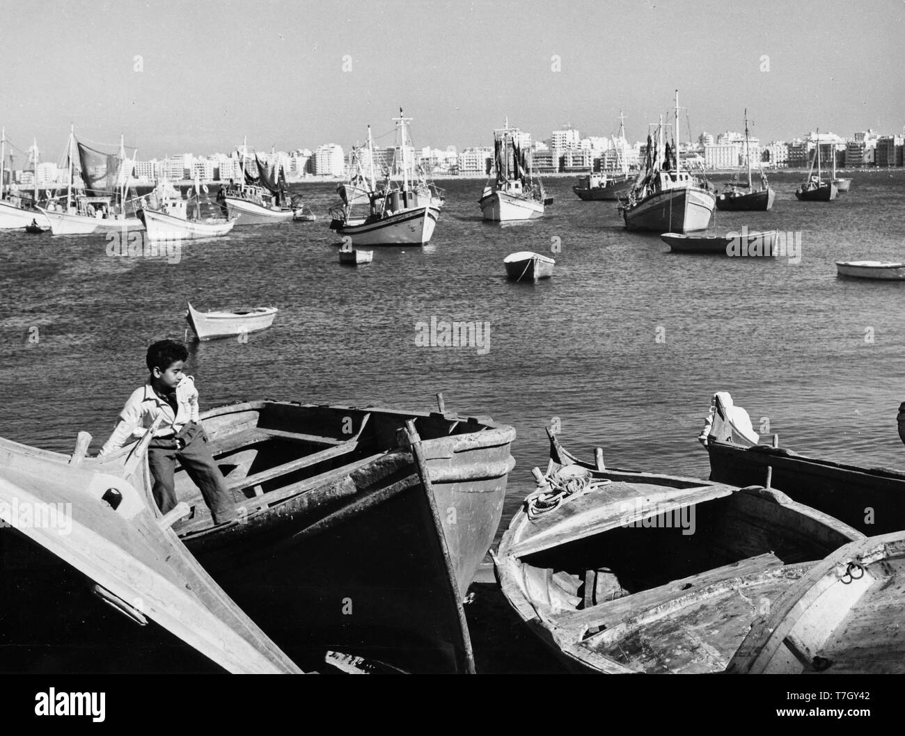 Nilo, Alessandria d Egitto, Egitto, 70s Foto Stock