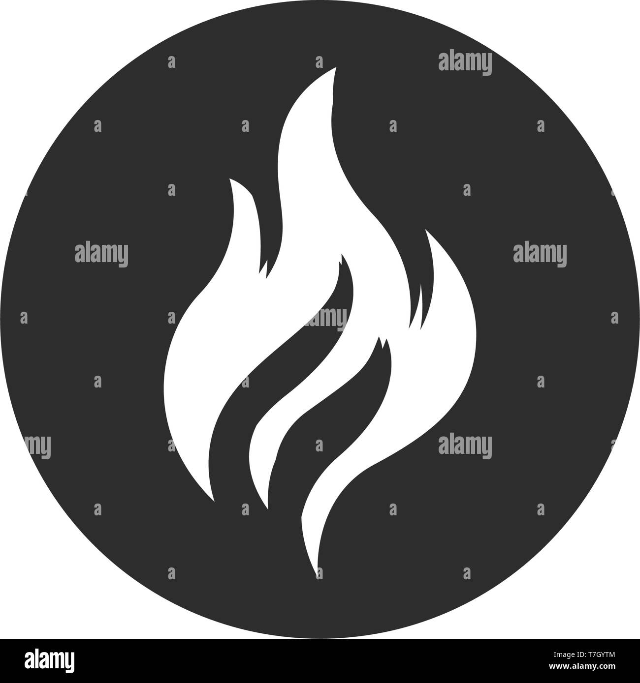 Vigili del fuoco di fiamma natura logo e simboli modello di icone Illustrazione Vettoriale