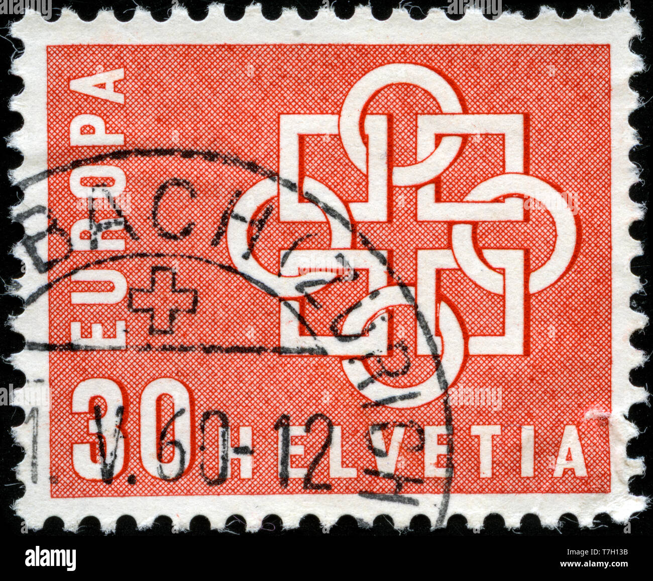 Francobollo dalla Svizzera in Europa (C.E.P.T.) 1959 - Serie a catena Foto Stock