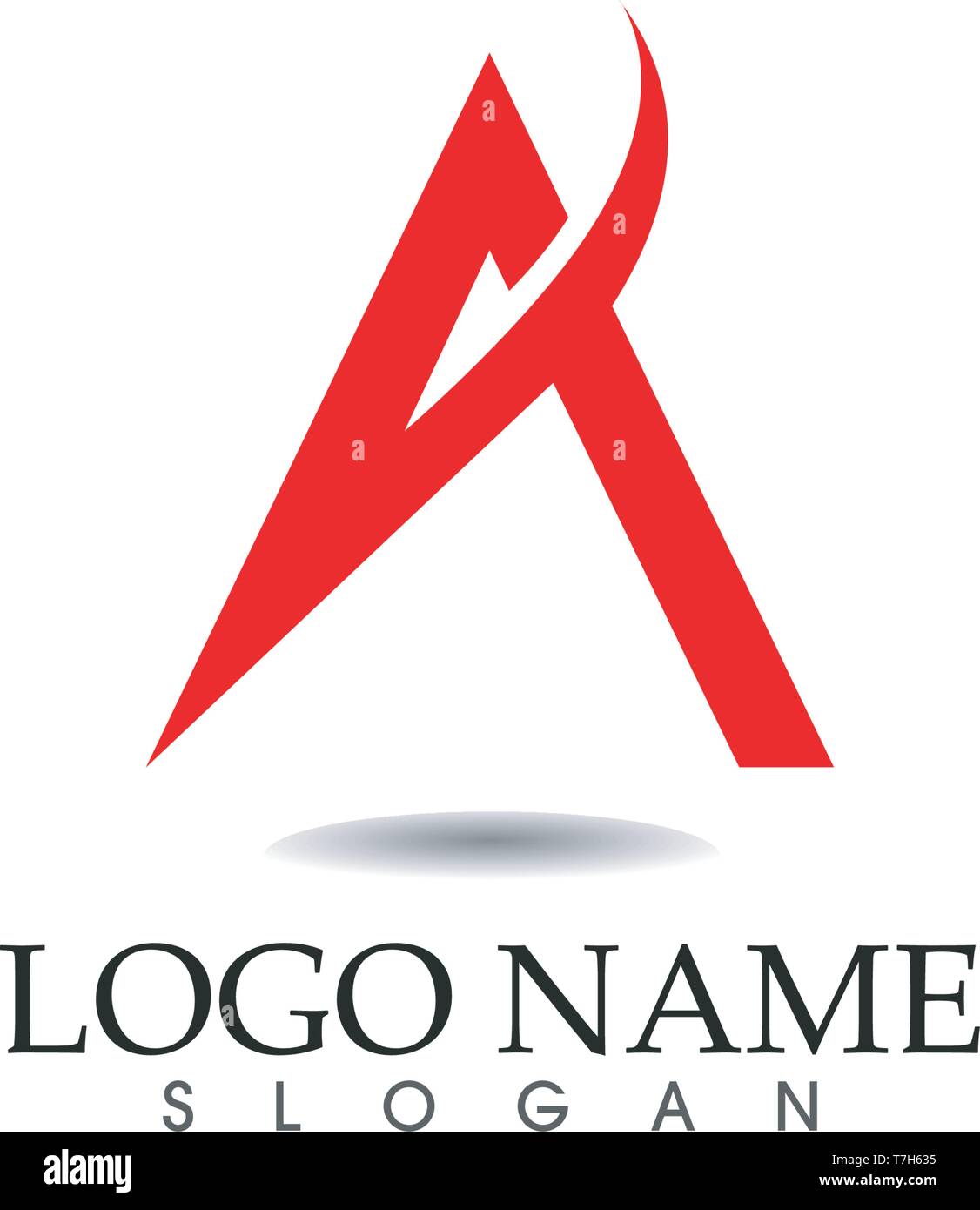 Una lettera Logo aziendale Modello icona Vettore Illustrazione Vettoriale