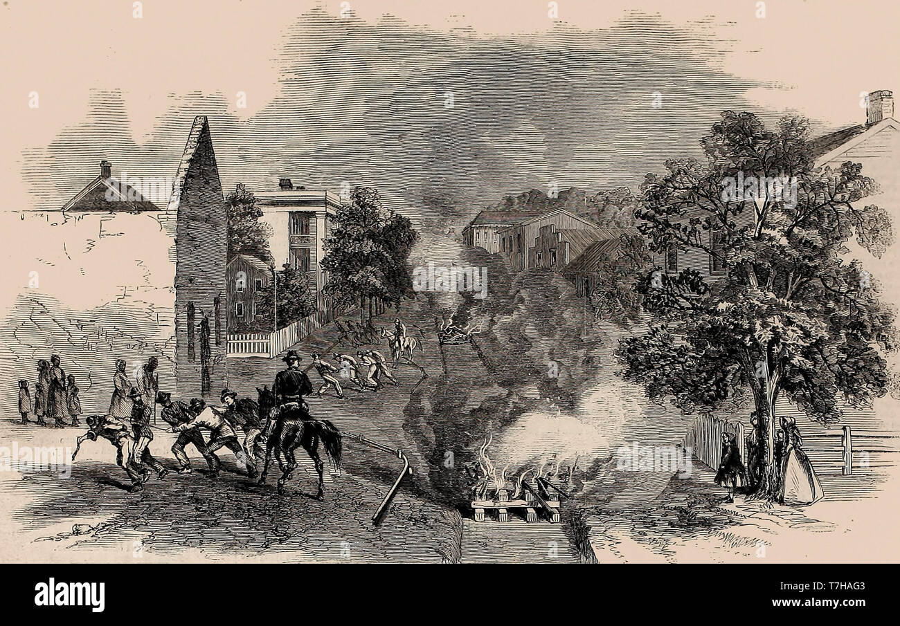 Sheridan's campagna - Unione delle forze a Jonesboro distruggendo il Macon Railroad, 1864. La guerra civile americana Foto Stock