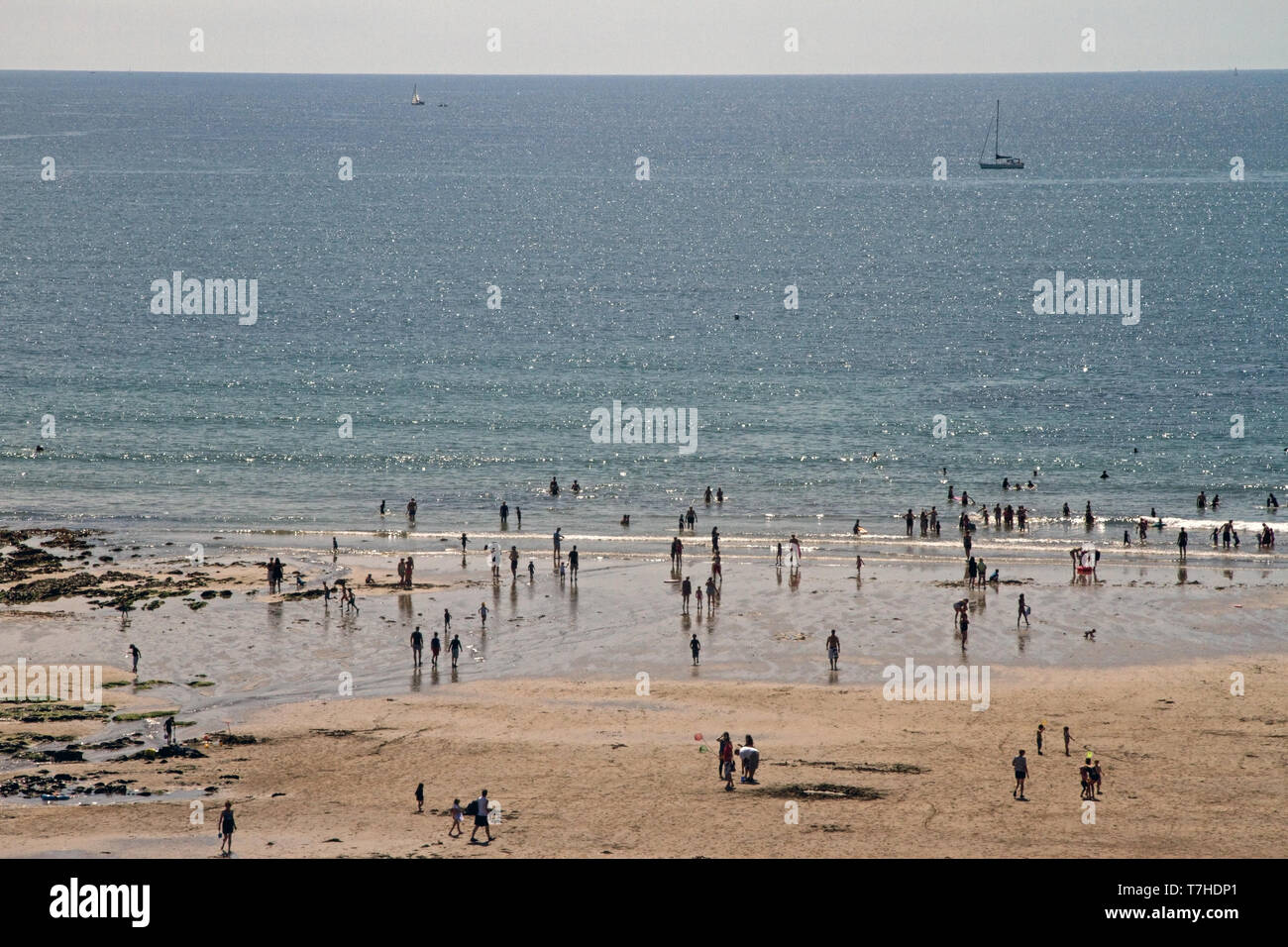Spiaggia di Wembury nel sud prosciutti, Devon. Foto Stock