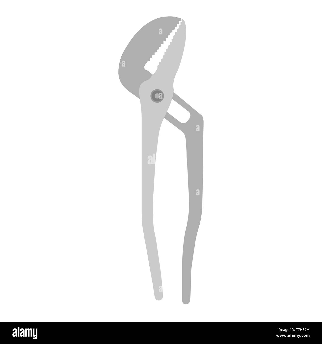 Premistoppa pinza strumento vettoriale icona illustrazione isolato. Riparare la costruzione di attrezzature di lavoro simbolo piatta Illustrazione Vettoriale