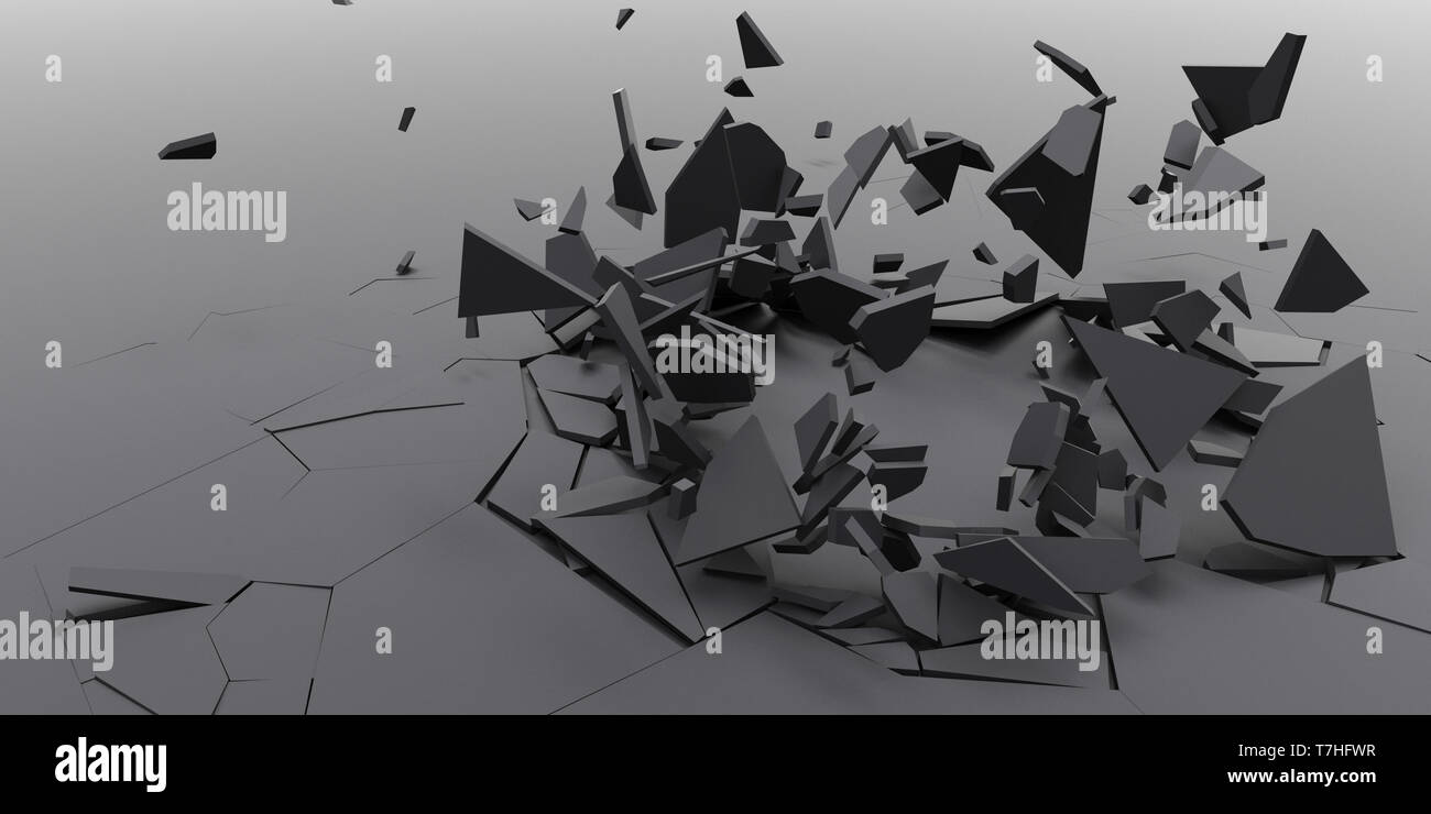Eseguire il rendering di 3D in frantumi Abstract sfondo Foto Stock