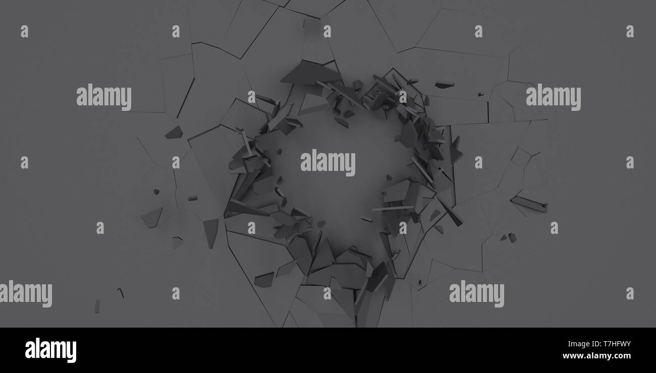 Eseguire il rendering di 3D in frantumi Abstract sfondo Foto Stock