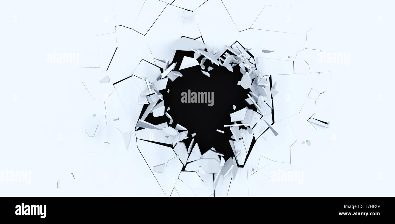 Eseguire il rendering di 3D in frantumi Abstract sfondo Foto Stock