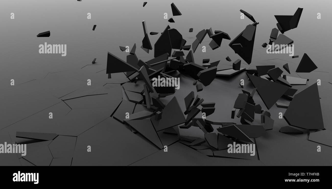 Eseguire il rendering di 3D in frantumi Abstract sfondo Foto Stock