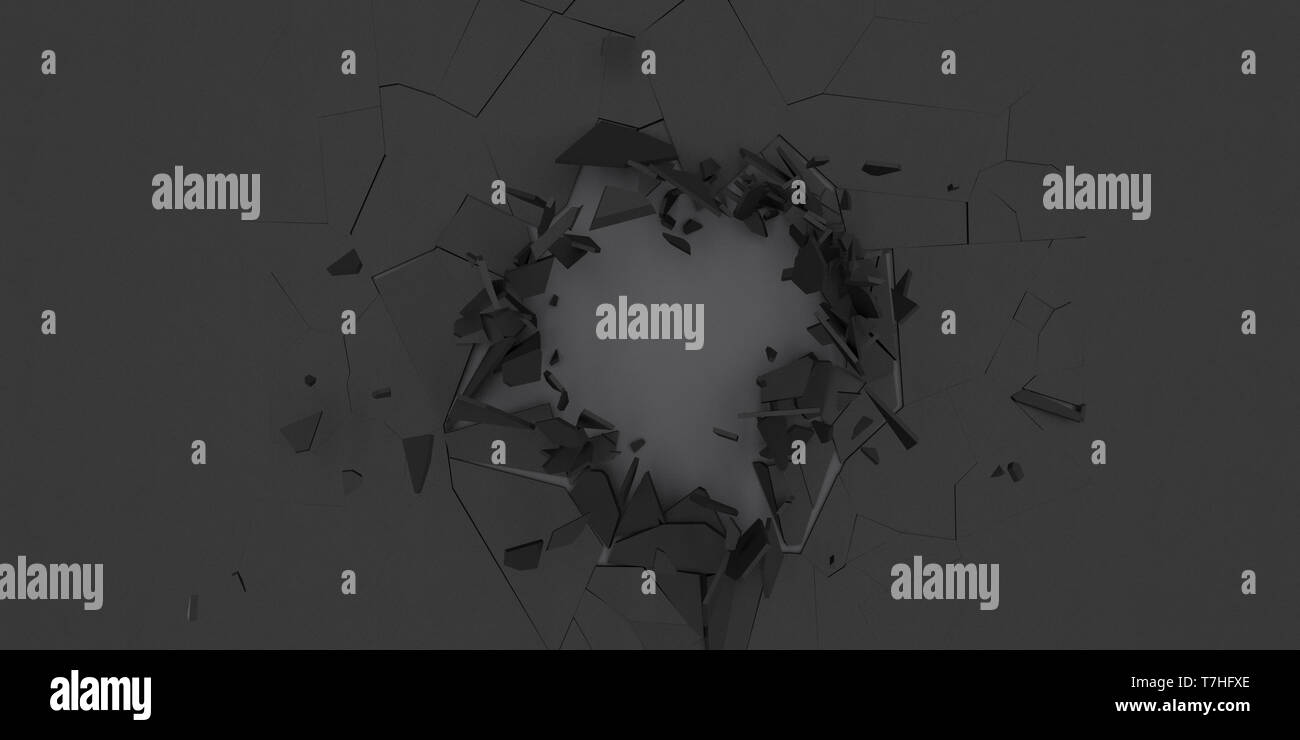 Eseguire il rendering di 3D in frantumi Abstract sfondo Foto Stock