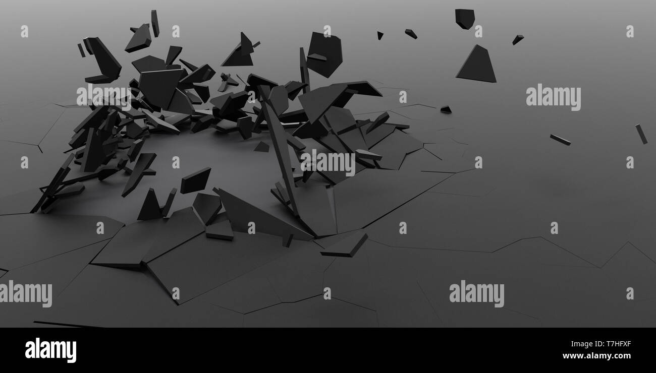 Eseguire il rendering di 3D in frantumi Abstract sfondo Foto Stock