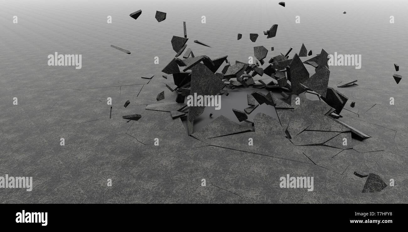 Eseguire il rendering di 3D in frantumi Abstract sfondo Foto Stock
