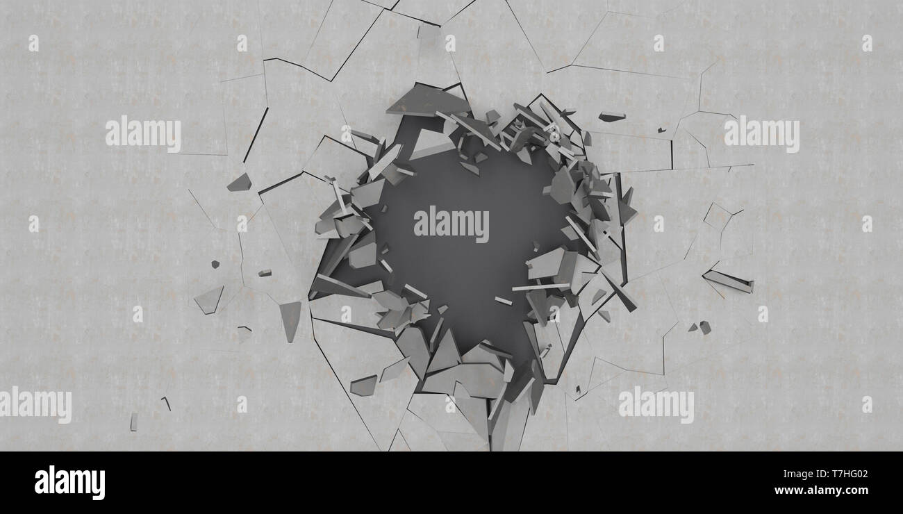 Eseguire il rendering di 3D in frantumi Abstract sfondo Foto Stock