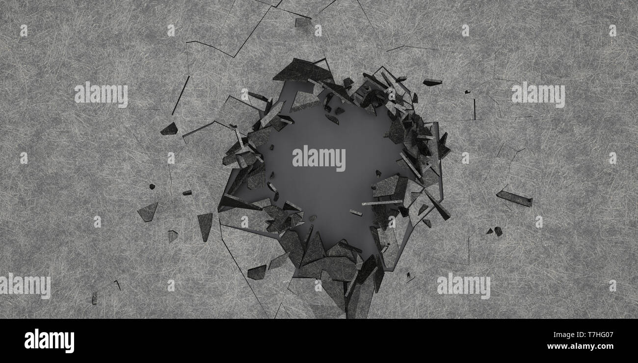 Eseguire il rendering di 3D in frantumi Abstract sfondo Foto Stock