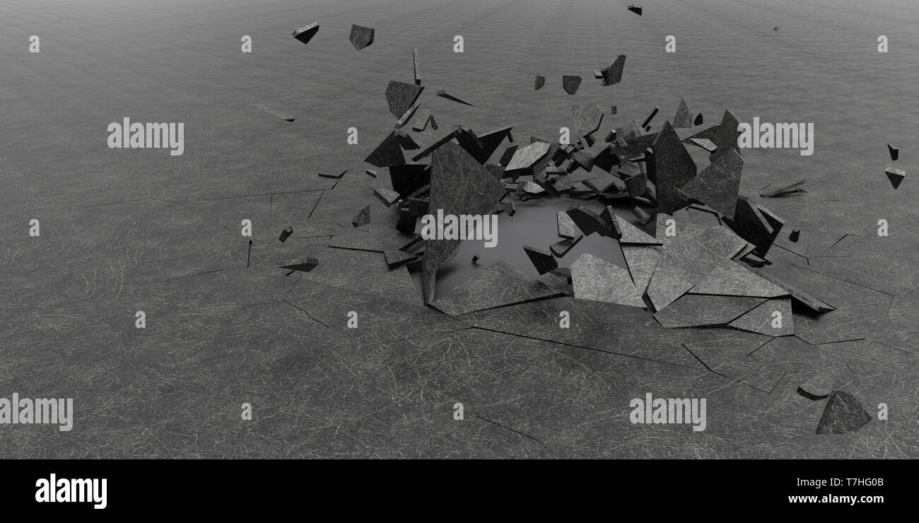 Eseguire il rendering di 3D in frantumi Abstract sfondo Foto Stock