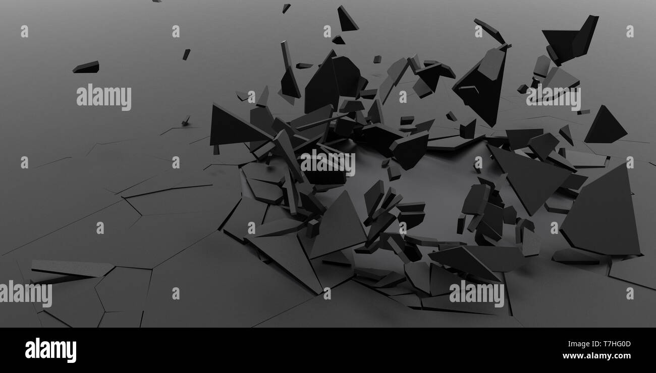 Eseguire il rendering di 3D in frantumi Abstract sfondo Foto Stock