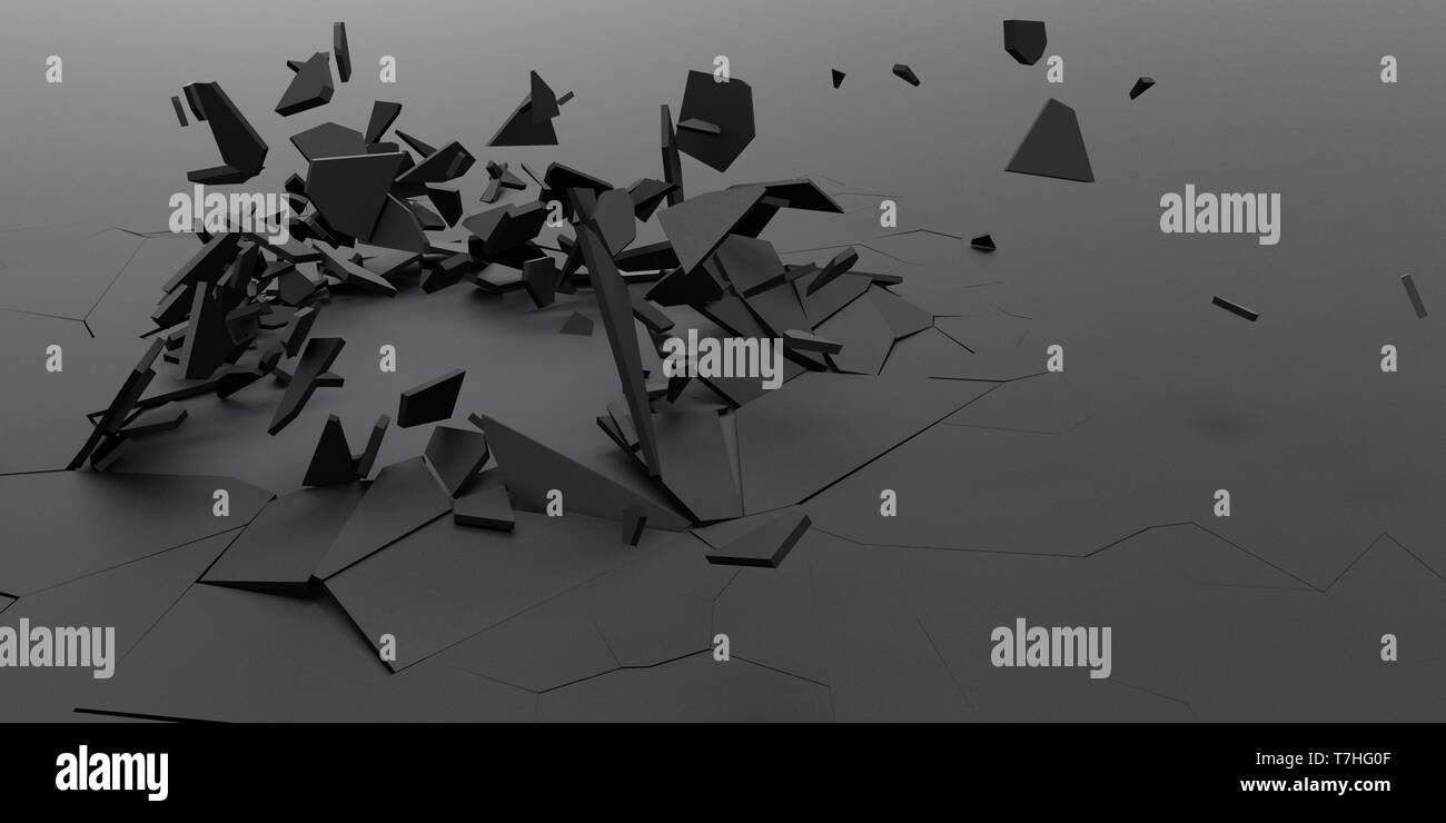 Eseguire il rendering di 3D in frantumi Abstract sfondo Foto Stock