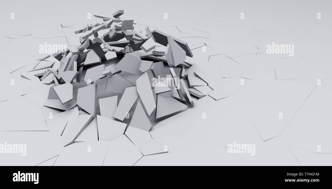 Eseguire il rendering di 3D in frantumi Abstract sfondo Foto Stock