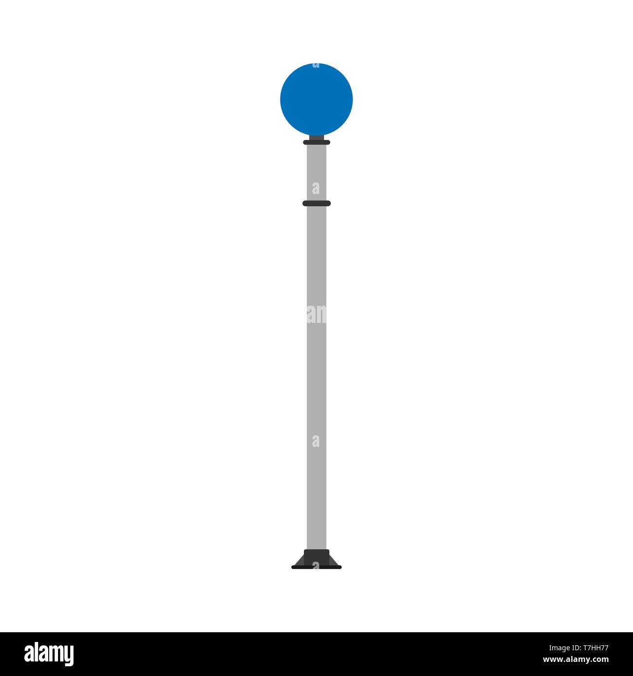 Strada luce città della lampada di illuminazione di vettore post. Urban vecchia icona esterna Illustrazione Vettoriale