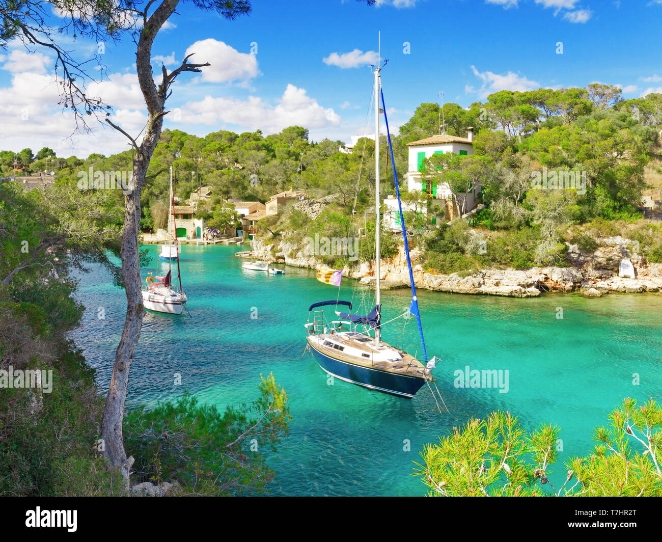 Cala Figuera Maiorca Mallorca Baleares Spagna Mare Mediterraneo Foto Stock