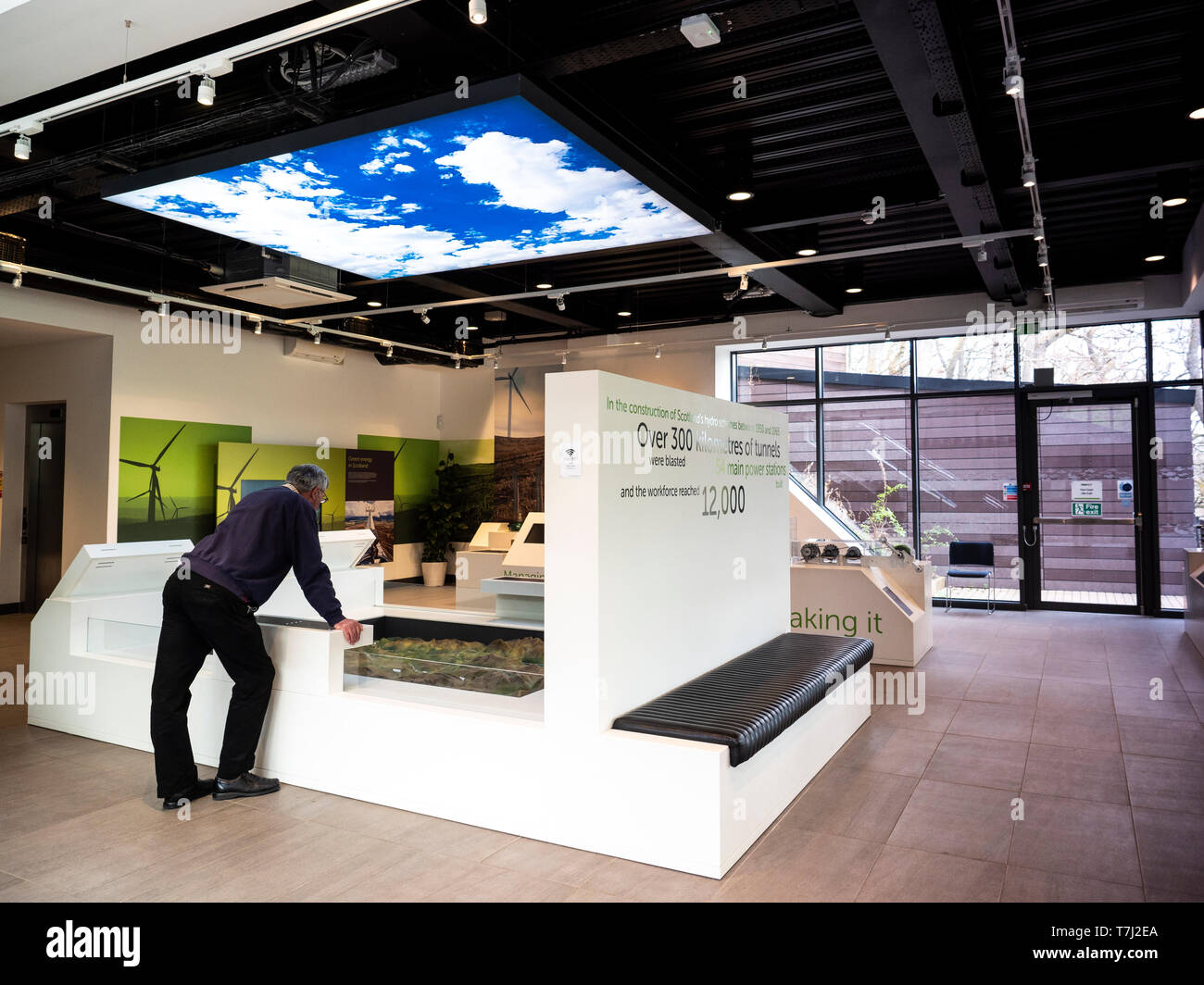 Pitlochry Dam Visitor Center, Pitlochry, Highland Perthshire, Scotland, Regno Unito Foto Stock