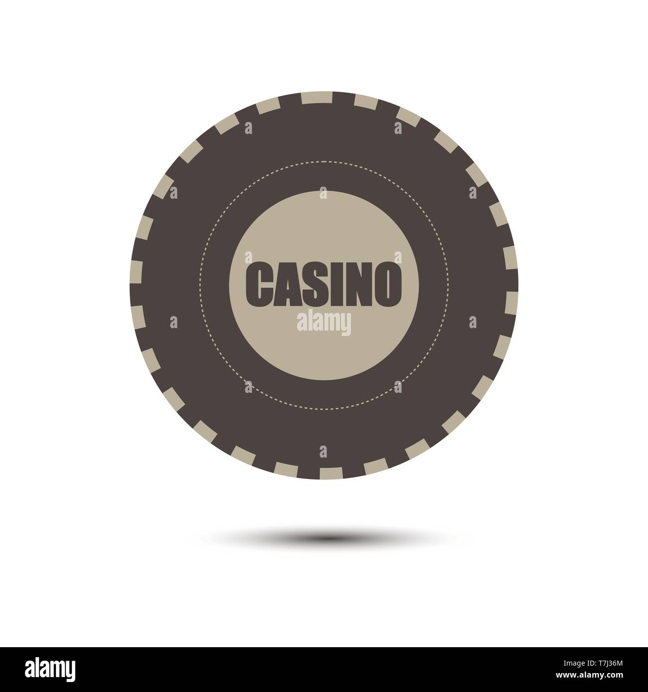 Poker chips vettore Casino gioco d'azzardo gioco isolato design piatto scommetti gamble Illustrazione Vettoriale