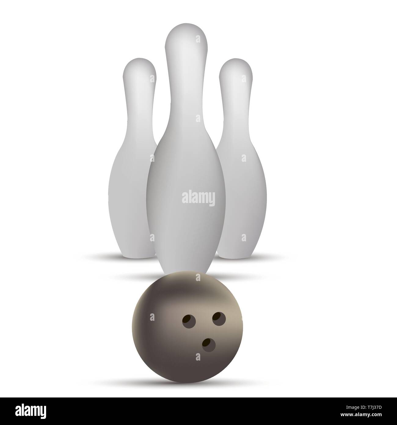 Bowling illustrazione vettoriale per il gioco della palla pin strike sport design di sfondo Illustrazione Vettoriale