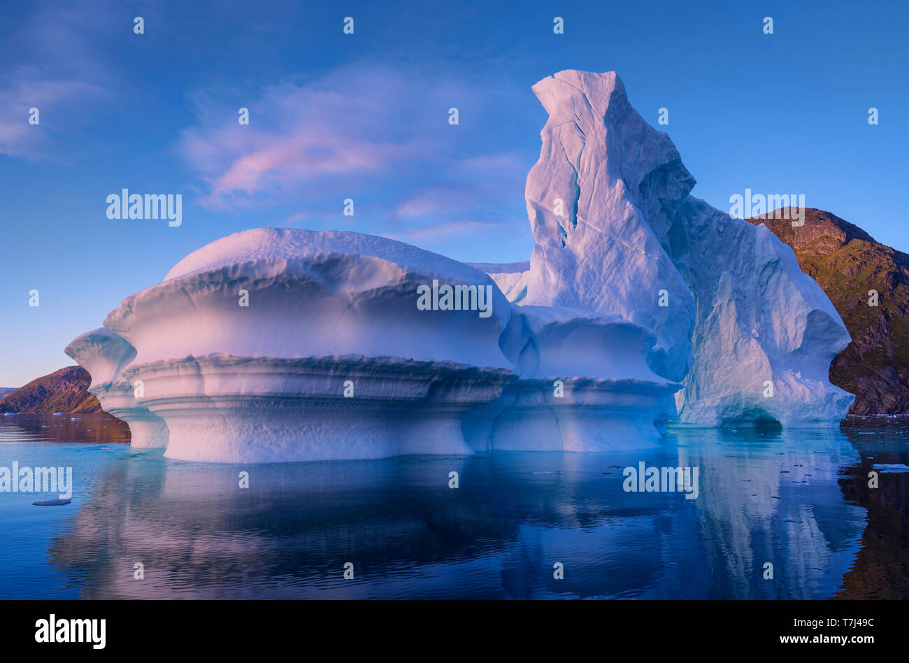 Iceberg, icebergs, Groenlandia Foto Stock