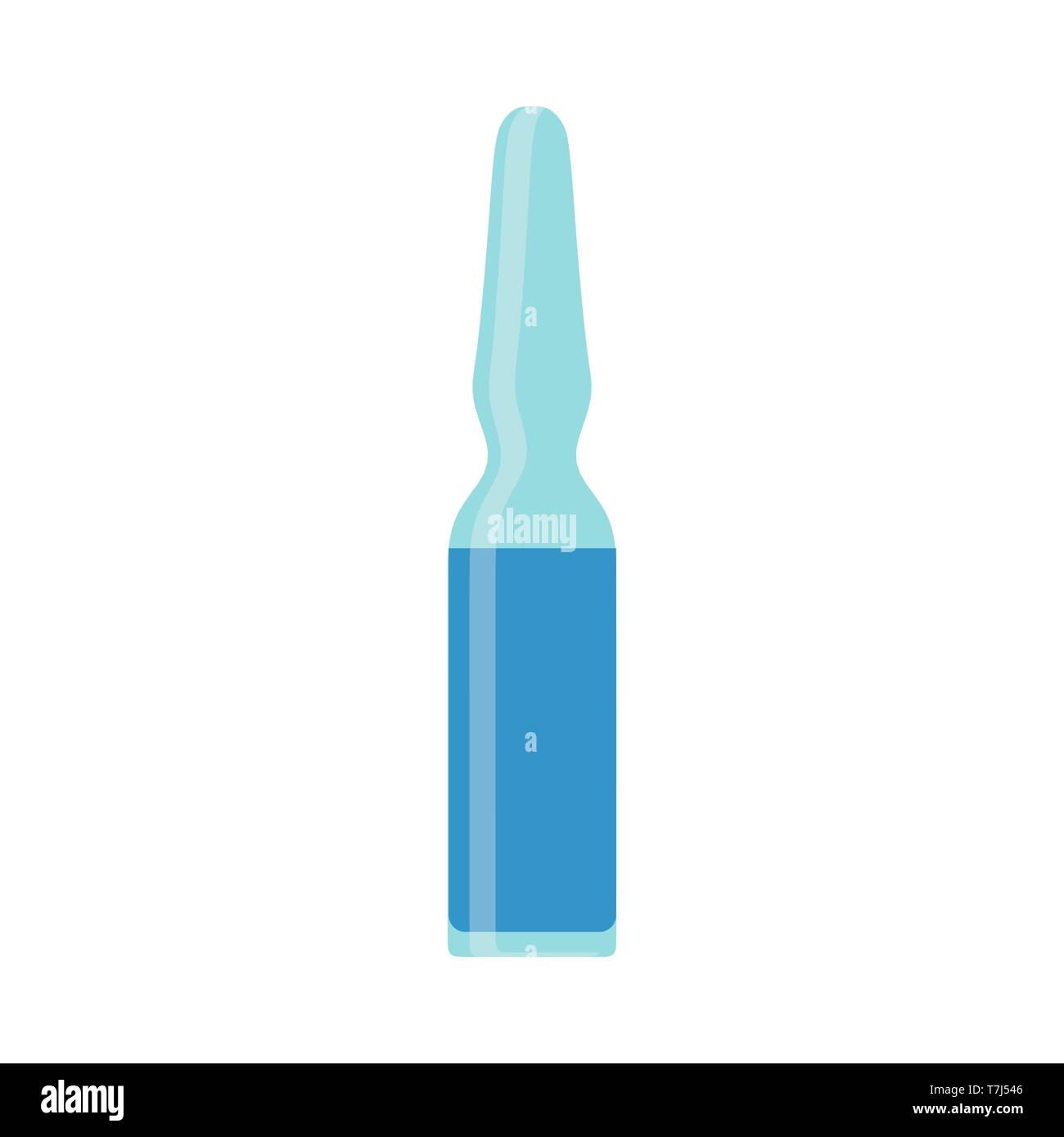 Flacone di farmaco di trattamento di iniezione apparecchi di terapia la dose di vaccinazione vettore icona isolato. Illustrazione Vettoriale