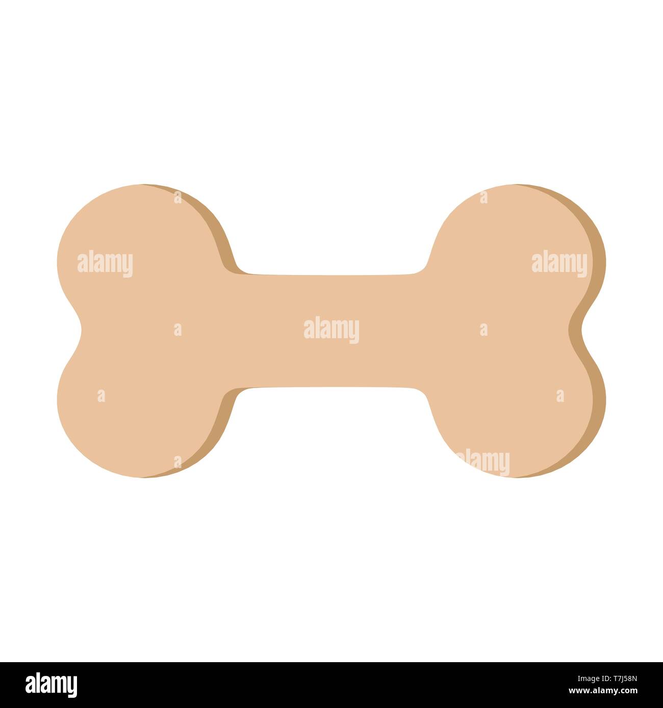 Osso dog food segno grafico icona vettore. Concetto forma illustrazione silhouette Illustrazione Vettoriale