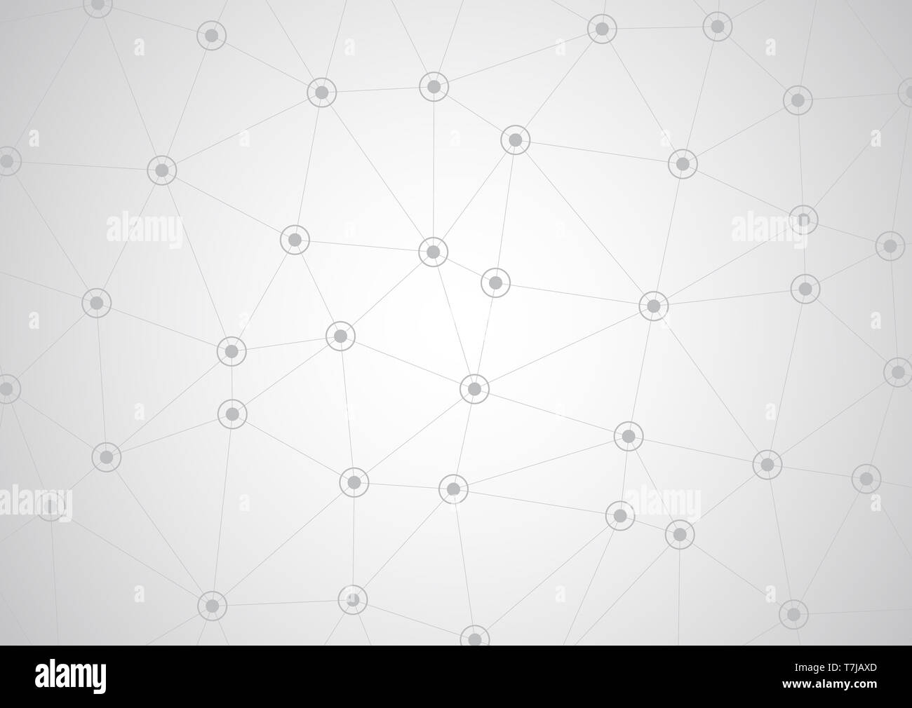 Sfondo astratto che illustra le connessioni di rete con il collegamento di linee e punti Foto Stock